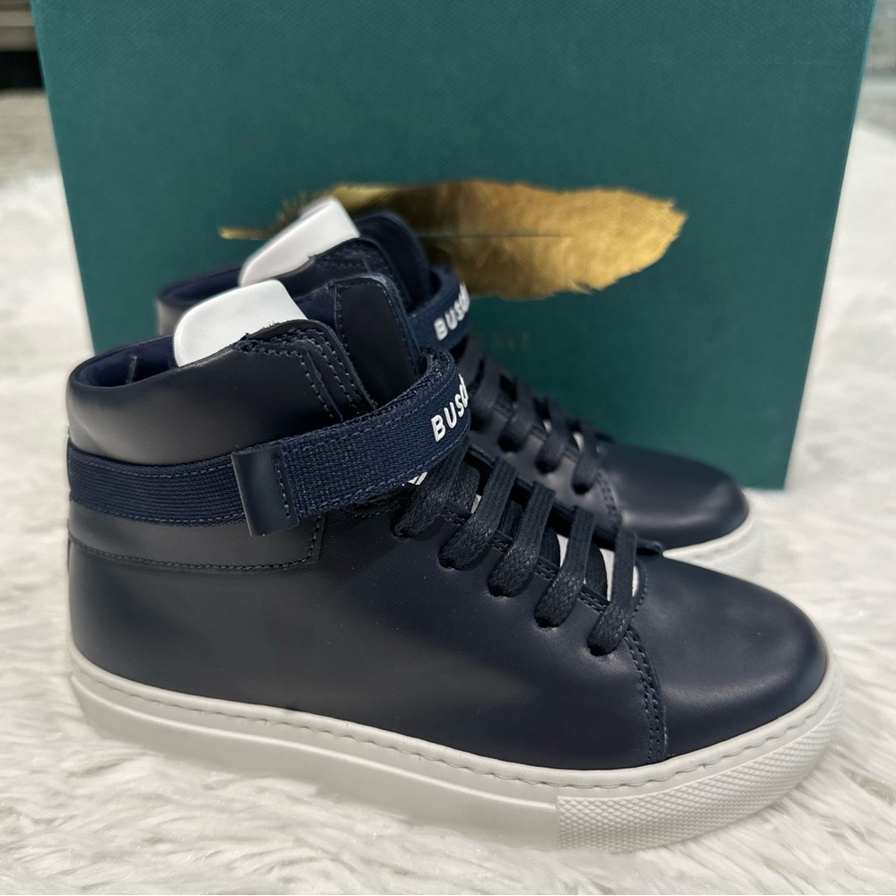 New Buscemi 100MM toddler‎ Oceano Leather Sneakers Shoes sz 27